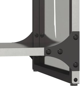 Drewutnia vidaXL Stojak na drewno opałowe 40x30x80 cm Stal nierdzewna 8