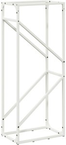 Drewutnia vidaXL Stojak na drewno opałowe, biały, 40x25x100 cm 2