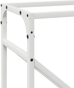 Drewutnia vidaXL Stojak na drewno opałowe, biały, 40x25x100 cm 8