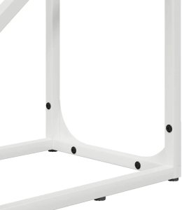 Drewutnia vidaXL Stojak na drewno opałowe, biały, 40x25x100 cm 9