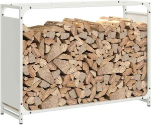 Drewutnia vidaXL Stojak na drewno opałowe 90x28x65 cm Stal walcowana na zimno 4