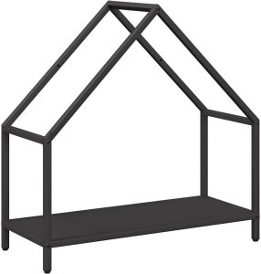Drewutnia vidaXL Stojak na drewno opałowe czarny 60x25x60 cm 2