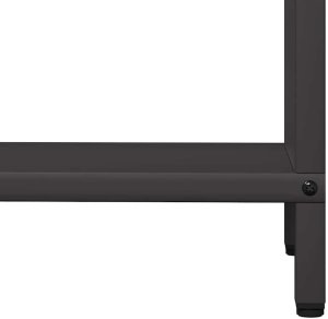 Drewutnia vidaXL Stojak na drewno opałowe czarny 60x25x60 cm 8