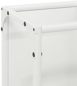 Drewutnia vidaXL Stojak na drewno opałowe, biały, 25x25x100 cm 8