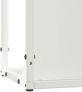 Drewutnia vidaXL Stojak na drewno opałowe, biały, 25x25x100 cm 9