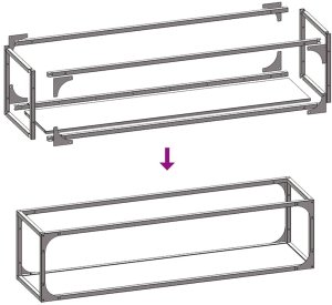 Drewutnia vidaXL Stojak na drewno opałowe, biały, 25x25x100 cm 10