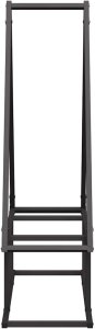 Drewutnia vidaXL Stojak na drewno opałowe, czarny, 80x25x90 cm 6