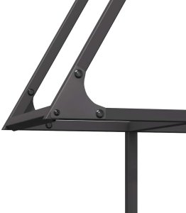 Drewutnia vidaXL Stojak na drewno opałowe, czarny, 80x25x90 cm 7