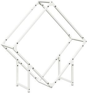 Drewutnia vidaXL Stojak na drewno opałowe, biały, 80x25x80 cm 2