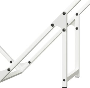 Drewutnia vidaXL Stojak na drewno opałowe, biały, 80x25x80 cm 8