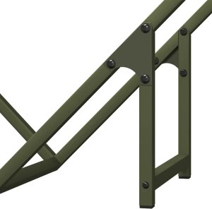 Drewutnia vidaXL Stojak na drewno opałowe Oliwkowo-zielony 60x25x60 cm 8