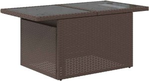 vidaXL 6-cz. zestaw mebli z poduszkami, brązowy, polirattan i akacja 5