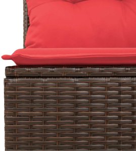 vidaXL 6-cz. zestaw mebli z poduszkami, brązowy, polirattan i akacja 10