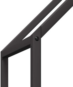 Drewutnia vidaXL Stojak na drewno opałowe, czarny, 60x25x90 cm 7