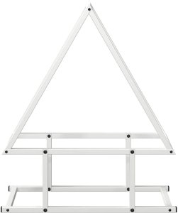 Drewutnia vidaXL Stojak na drewno opałowe, biały, 50x25x60 cm 5