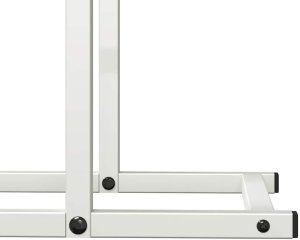 Drewutnia vidaXL Stojak na drewno opałowe, biały, 50x25x60 cm 8