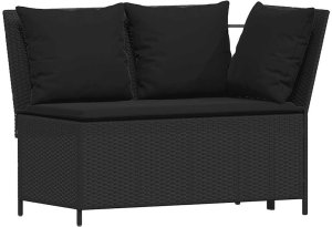 vidaXL 4-częściowy zestaw ogrodowy z poduszkami w kształcie litery L 5