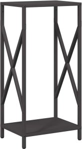 Drewutnia vidaXL Stojak na drewno opałowe czarny 34x25x70 cm 2