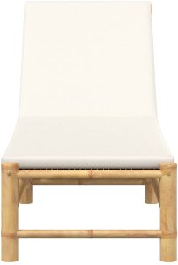 vidaXL Leżak z poduszkami, 55x199x30 cm, bamboo 4