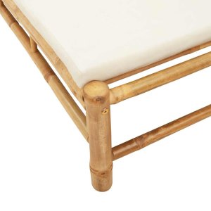 vidaXL Leżak z poduszkami, 55x199x30 cm, bamboo 8