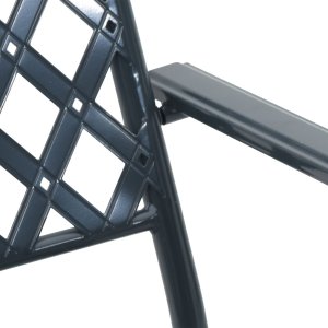 vidaXL Krzesło ogrodowe Ciemnoszare Metal Standardowy Trwałe 8