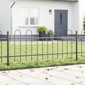 Płot ogrodowy vidaXL Szary Stal 170 x 60 cm Trwały Płot ogrodowy 1