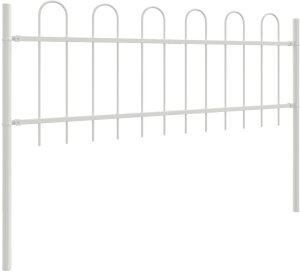 vidaXL Ogrodzenie Ogrodowe Białe Stalowe 170 x 60 cm Trwałe 3