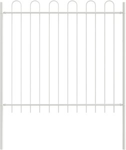 vidaXL Ogrodzenie ogrodowe Białe Stalowe 170 x 150 cm Wytrzymałe 2