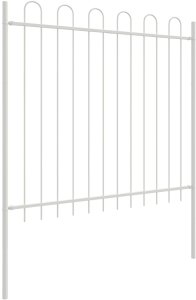 vidaXL Ogrodzenie ogrodowe Białe Stalowe 170 x 150 cm Wytrzymałe 3