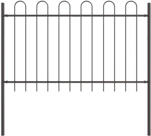 vidaXL Ogrodzenie ogrodowe Szare Stal 170 x 100 cm Trwałe 2