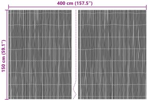 vidaXL Ogrodzenie ogrodowe Naturalny bambus Bambus 400 x 150 cm Proste 6