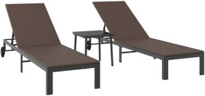 vidaXL Brązowy Metal Standardowy Regulowane Podłokietniki 2