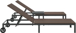 vidaXL Brązowy Metal Standardowy Regulowane Podłokietniki 4