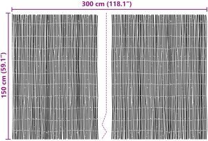 panel ogrodzeniowy vidaXL Naturalny bambus Bambus 300 x 150 cm 6