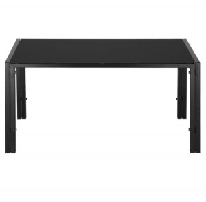 Meble ogrodowe zestaw sofa, 2 krzesła i stolik ze szklanym blatem czarne UNIWERSALNY 18