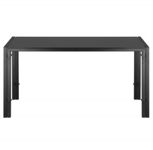 Meble ogrodowe zestaw sofa, 2 krzesła i stolik ze szklanym blatem czarne UNIWERSALNY 19