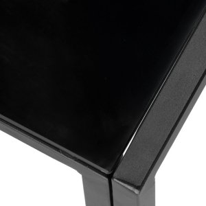 Meble ogrodowe zestaw sofa, 2 krzesła i stolik ze szklanym blatem czarne UNIWERSALNY 5