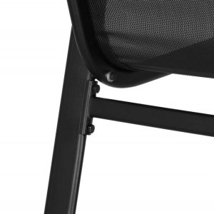 Meble ogrodowe zestaw sofa, 2 krzesła i stolik ze szklanym blatem czarne UNIWERSALNY 6