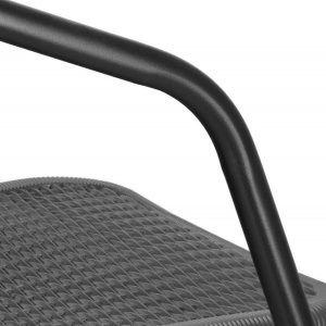 Meble ogrodowe na taras metalowe krzesła 8 szt. i stół komplet czarno-szary UNIWERSALNY 12