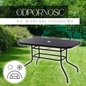 Meble ogrodowe na taras metalowe krzesła 8 szt. i stół komplet czarno-szary UNIWERSALNY 2