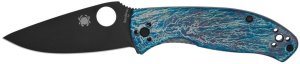 Spyderco TENACIOUS BLUE TI D2 BLACK BLADE PLAIN C122TIBLBKD2P 1