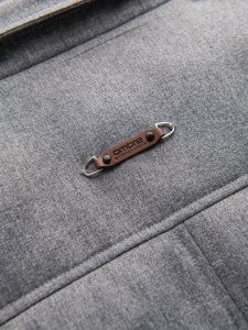 Kurtka męska o kroju marynarki z podpinką  szara V1 OM-JALP-0170 S 4