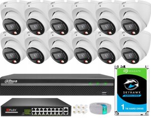 Zestaw Monitoringu DAHUA 12 Kamer 6MPx 3K+ Dzień/Noc Full Kolor Detekcja 1
