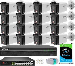 Zestaw Monitoringu DAHUA 16 Kamer 6MPx Dzień/Noc Kolor Detekcja Zewnętrzny 1