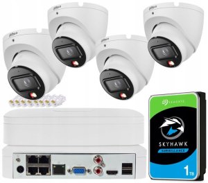 Zestaw Monitoringu 4 Kamery 6Mpx 3K+ Dzień/Noc Full Kolor Detekcja PoE 1