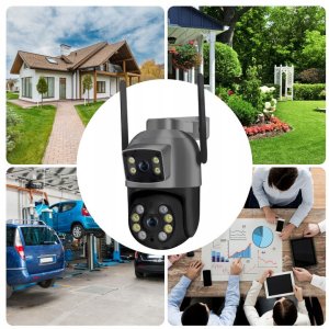 PODWÓJNA OBROTOWA KAMERA WIFI SMART ZEWNĘTRZNA 8MPX UHD DETEKCJA ALARM PUSH [ZC-05] 2