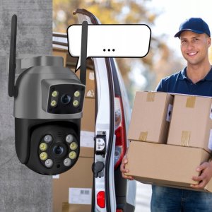 PODWÓJNA OBROTOWA KAMERA WIFI SMART ZEWNĘTRZNA 8MPX UHD DETEKCJA ALARM PUSH [ZC-05] 3