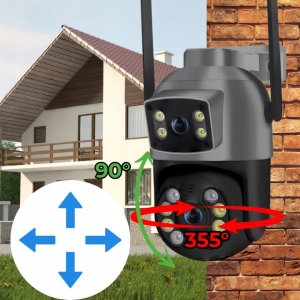 PODWÓJNA OBROTOWA KAMERA WIFI SMART ZEWNĘTRZNA 8MPX UHD DETEKCJA ALARM PUSH [ZC-05] 5