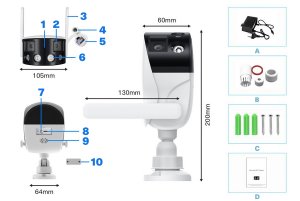 Kamera zewnętrzna panoramiczna IP 4MPx Zintronic ICS4PAN-30V1 5