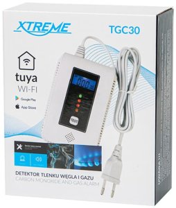 Detektor, czujnik czadu i gazu Xtreme TCG30 Wifi Tuya 2